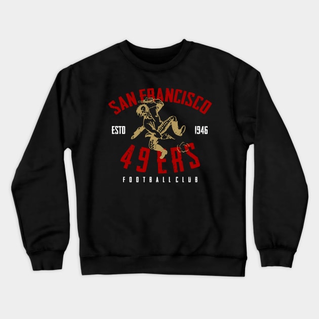 Retro San Francisco 49ers Crewneck Sweatshirt by rajem